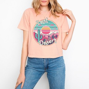 Simply Sage Market Women's Lost In The Desert Relaxed Fit Cropped Tee - 1 of 3