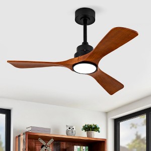 TOBILI New Model 42 Inch Ceiling Fans With Lights and 3 Solid Wood Blades, Living room, Study room - 1 of 4