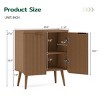 ChicFurnit Decorative Storage Cabinet Waveform Panel Design with Golden Handles for Modern Dining Room, Walnut, 23.6"*11.8"*27.6" - 3 of 4