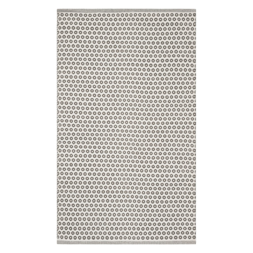 3'x5' Elnora Geometric Woven Rug Gray/Ivory - Safavieh