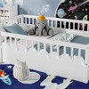 Full Size Floor Bed Frame with High Rails, Light and Storage Shelf - 2 of 4