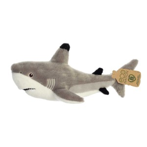Aurora Large Blacktip Shark Eco Nation Eco-Friendly Stuffed Animal Gray 15" - 1 of 4