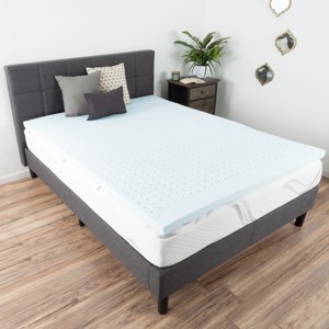 Gel Infused Memory Foam Mattress Topper- 2 Inch King Size Memory Foam Mattress Pad with Ventilation for Support, Cooling, and Comfort by Hastings Home - 1 of 4
