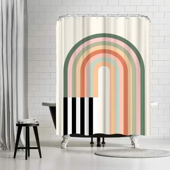 Americanflat 71X74 Floral Shower Curtain by Pi Creative Art