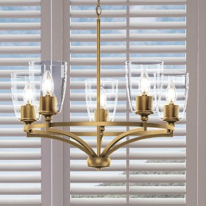 Urban Ambiance Luxury Transitional Chandelier 12.5''H x 25.25''W,  Brushed Bronze Finish,  Coronado Collection, UHP4251 - 1 of 4