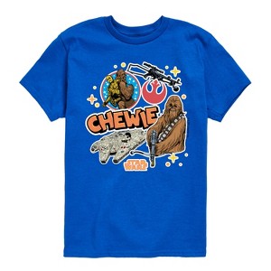Boys' - Star Wars - Chewie Stickers Short Sleeve Graphic T-Shirt - 1 of 4
