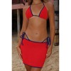 Moda Minx Contrast Cove 'Red & Navy' Scrunch Micro Skirt - 3 of 4