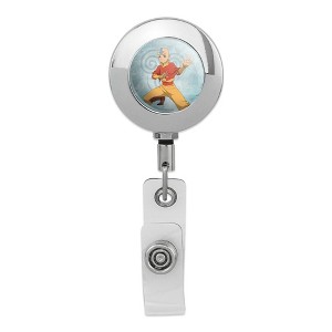 Avatar The Last Airbender Aang Metal Chrome Badge ID Card Holder Clip - 1 of 3