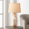 Regency Hill Kylie Cottage Table Lamp 26 1/2" High Mother of Pearl Tile Vase Beige Drum Shade for Bedroom Living Room Bedside Nightstand Office Kids - 2 of 4