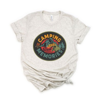 Simply Sage Market Women's Camping Is My Best Memories Badge Short Sleeve Graphic Tee