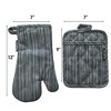 SharpChef Heat and Slip Resistant Neoprene Oven Mitt and Pot Holder Set, Soft Cotton Lining, Waterproof, BPA-Free - 4 of 4