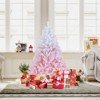 Tangkula Artificial Christmas Tree Hinged Snow Flocked Xmas Tree w/ Lush Branch Tips - 3 of 4