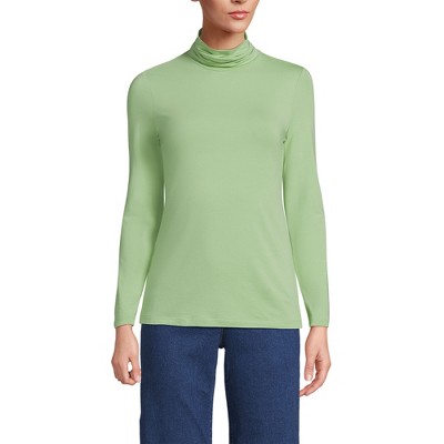 Lands' End Women's Lightweight Jersey Skimming Long Sleeve Turtleneck