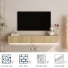 KTMBDW 69" Floating TV Stand with Power Outlets, Modern Wall Mounted Media Console Shelf with Doors, Entertainment Center for Living Room, Bedroom - 4 of 4