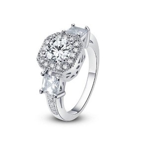 Hollywood Sensation Cubic Zirconia Rings- "Exotic Crystal Ring"-Cubic Ring-Cubic Zirconia Engagement Rings - 1 of 4