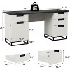 Coucheta 59 Inch Farmhouse Office Desk with 4 Drawers and Cabinet,Computer Desk for Home Office - 2 of 4