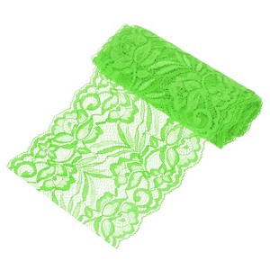 Unique Bargains Elastic Lace Fabric Ribbon Stretchy Trim W Floral Pattern for Bridal Wedding 1 Pc - 1 of 4