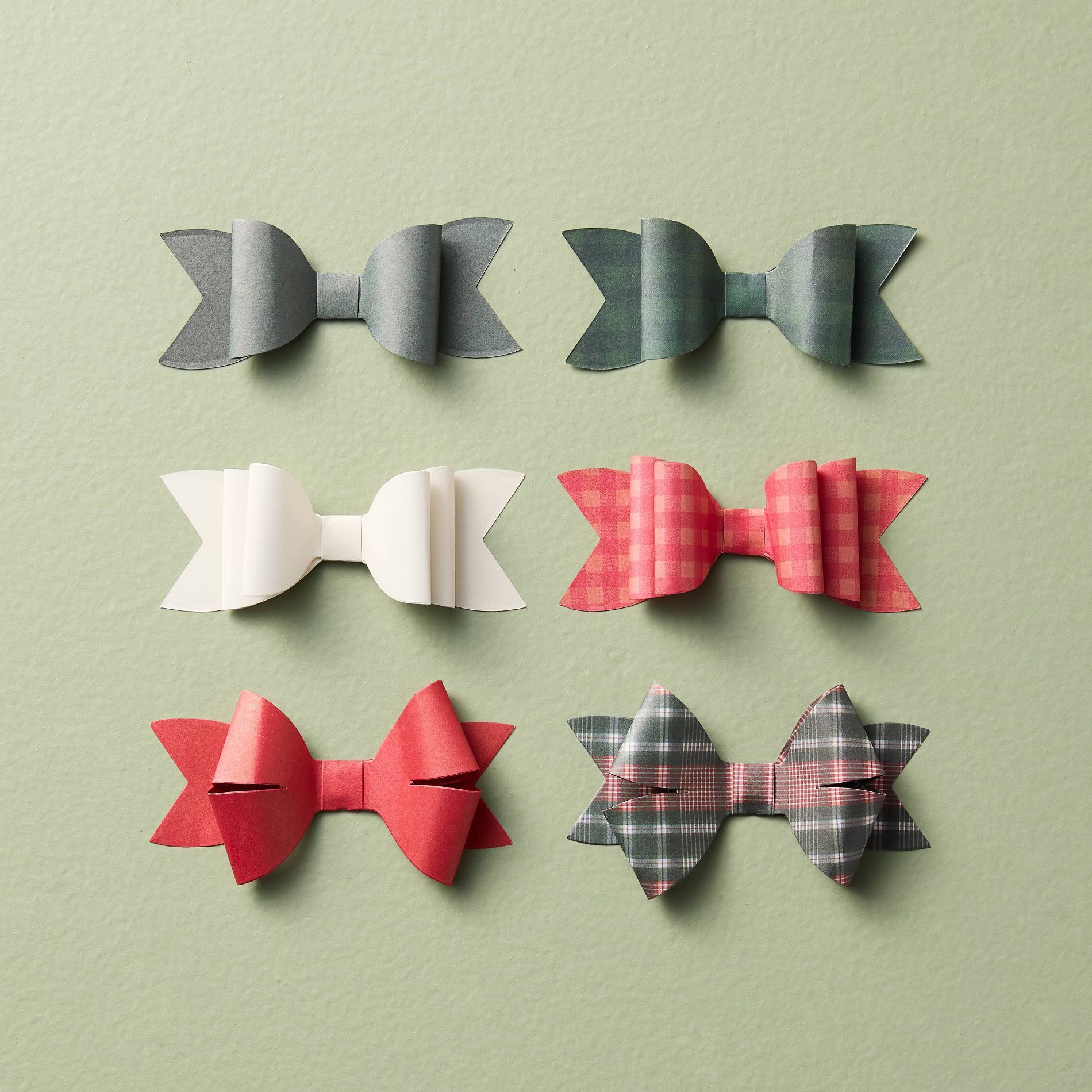 12pc Paper Bow Gift Toppers Reds/Greens/Plaid - Hearth & Hand™ with Magnolia