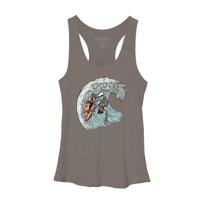 Women's Design By Humans Death Surfer By quilimo Racerback Tank Top