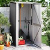 vidaXL Storage Shed - Galvanized Steel Anthracite Garage Tool House - Lockable Door - Weatherproof Garden Shelter - 2 of 4