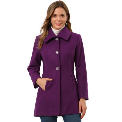 purple pea coat womens