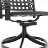 PAGED Metal Patio Dining Chairs Set of 2 Outdoor Swivel Chair with Breathable Fabric for Outdoor - 3 of 4