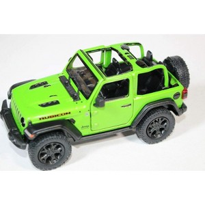 KiNSMART - Jeep Wrangler Rubicon Off Road 4x4 5 inch 1:34 Scale Die Cast Model Replica Toy Car (Green Opentop) - 1 of 4