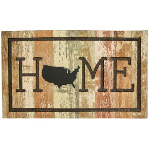 Mohawk 1'6"x2'6" 'Home' USA Doorscapes Mat: Outdoor American Doormat, Farmhouse Style, Recycled Rubber, Multicolor - 1 of 3