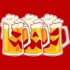 Men's Design By Humans Halloween Jack O Lantern Beer Drinking By RedBirdLS T-Shirt - 2 of 4