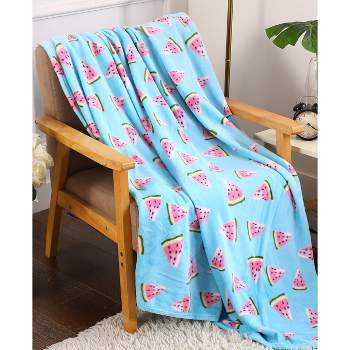 Extra Cozy And Comfy Microplush Throw Blanket (50" X 60") Watermelon
