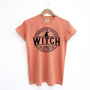 Simply Sage Market Women's A Little Witch In All Of Us Short Sleeve Garment Dyed Tee - 1 of 2