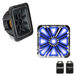 Kicker 44L7S122 L7S 12" Dual 2-Ohm Subwoofer & LED Chrome Grill - 1 of 4