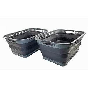 SAMMART 42L (11 Gallons) Collapsible Plastic Laundry Basket / Washing Tub - 1 of 4