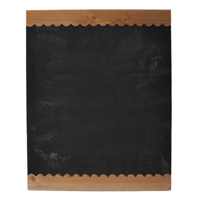 VIP Wood 29.53 in. Black Chalkboard with Scalloped Frame