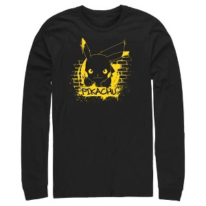 Men's Pokemon Pikachu Mural Long Sleeve Shirt - 1 of 4