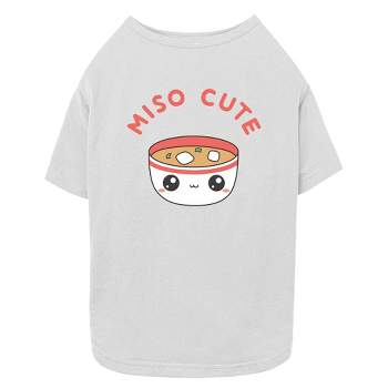 Lost Gods Miso Cute  Dog T-Shirt - White - Medium