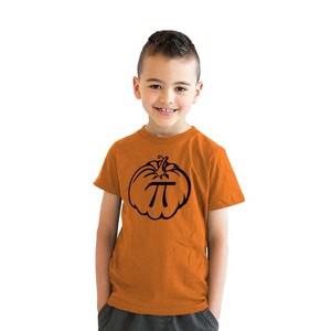 Youth Pumpkin Pi T Shirt Funny Math Shirt Pie Tee Thanksgiving Tee for Kids - Crazy Dog Youth T Shirt - 1 of 4