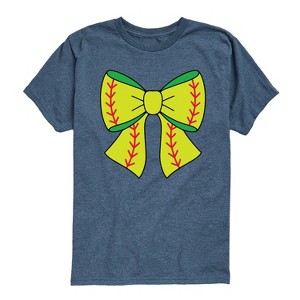 Boys' - Instant Message - Softball Bow Short Sleeve Graphic T-Shirt - 1 of 4