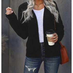 Women's Braided Details Cardigan - Shiying - 1 of 2