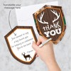 Big Dot of Happiness Gone Hunting - Shaped Thank You Cards - Deer Hunting Camo Baby Shower or Birthday Party Thank You Cards with Envelopes -Set of 12 - 2 of 4