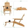 Yaheetech Folding Adirondack Chair with Leg Rest - image 3 of 4