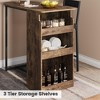Whizmax Bar Table and Chairs Set, Pub Table and Chairs Set for 2,3 Piece Table Set with Three Tier Storage Shelf for Living Room,Dining Room,Apartment - 3 of 4