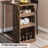 Whizmax Bar Table and Chairs Set, Pub Table and Chairs Set for 2,3 Piece Table Set with Three Tier Storage Shelf for Living Room,Dining Room,Apartment - image 3 of 4