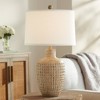 360 Lighting Delon 26 1/2" Tall Jar Farmhouse Rustic Country Cottage Table Lamp Brown Beige Terra Cotta Finish Single White Shade Living Room Bedroom - 2 of 4