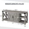 Rustic TV Stand for TVs up to 65": Heavy-Duty Metal Frame Media Console with Adjustable Shelves & Storage Cabinets for Living Room, Bedroom - 4 of 4