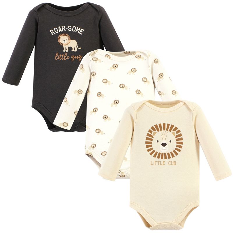 Hudson Baby Cotton Long-Sleeve Bodysuits, Brave Lion, 1 of 6