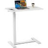 INFURNIC Desks Overbed Bedside Table with Wheels, Mobile Standing Desk, Portable Rolling Bed Table for Laptop Computer Writing, White, 27.5*15.7*43.3 - 2 of 4