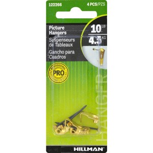 Hillman AnchorWire Brass-Plated Classic Picture Hanger 10 lb 4 pk (Case of 10) - 1 of 1