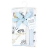Hudson Baby Infant Boy Cotton Flannel Burp Cloths, Boy Safari World 4-Pack, One Size - 2 of 4