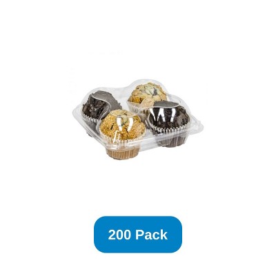 Inno-Pak 4 Count Muffin Container Clear PET - Case of 200